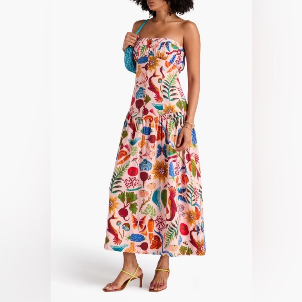 Farm Rio Printed Floral drop waist dress size XS